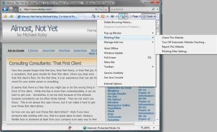 IE7 Anti-Phishing Tools (Click to Enlarge)